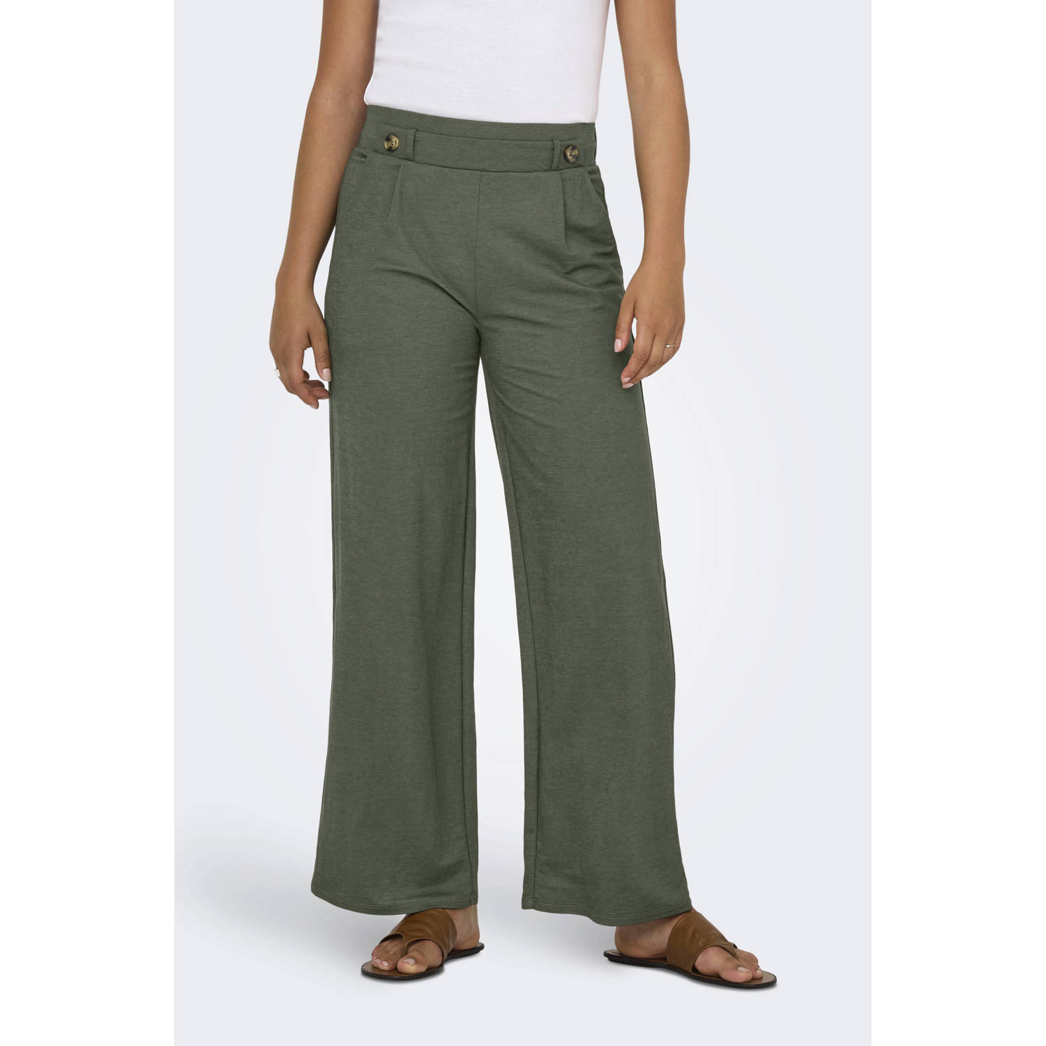 JDY regular waist casual broek grijs