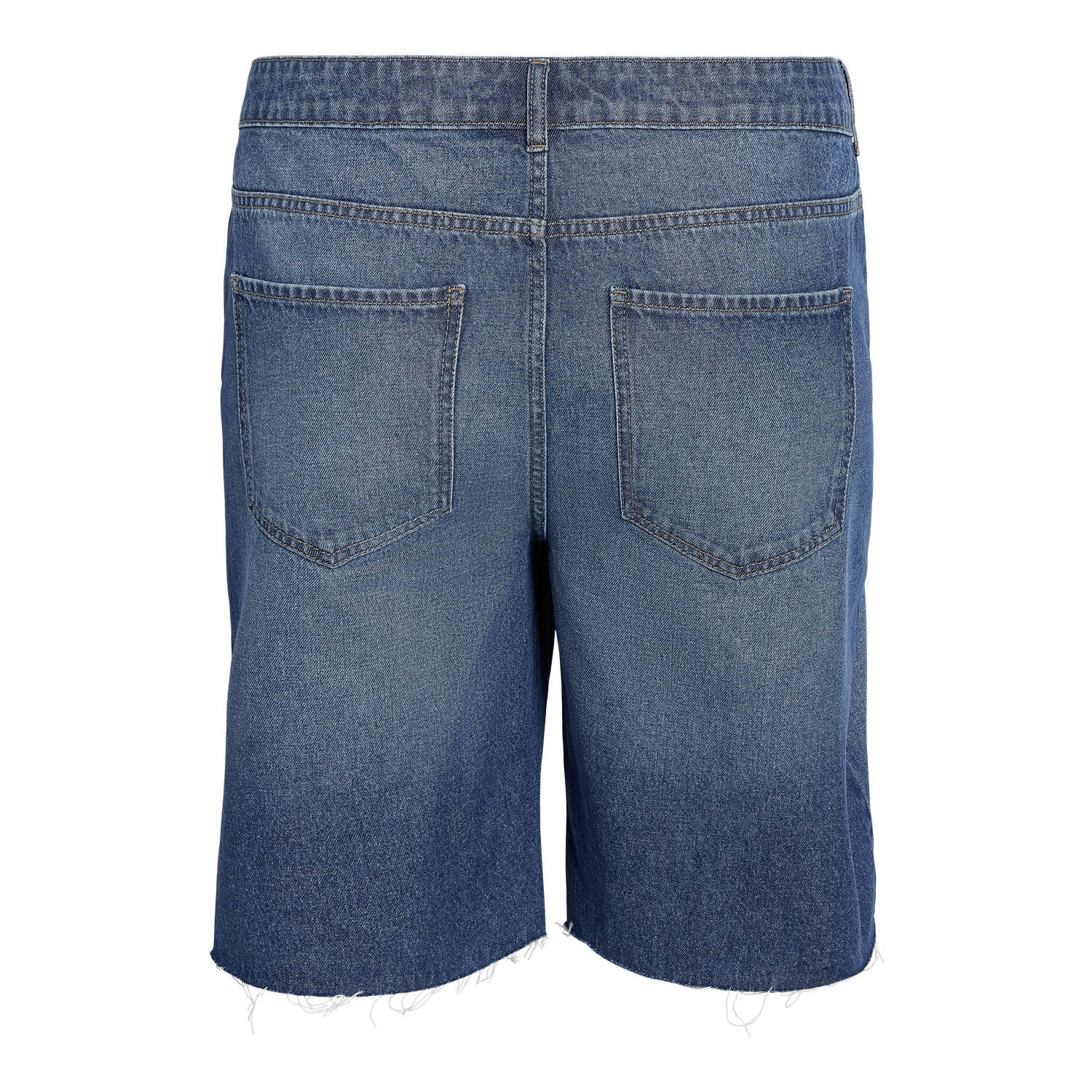 NOISY MAY Curve regular waist denim short medium blue denim