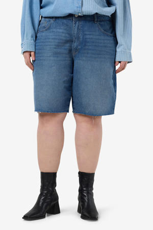 regular waist denim short medium blue denim