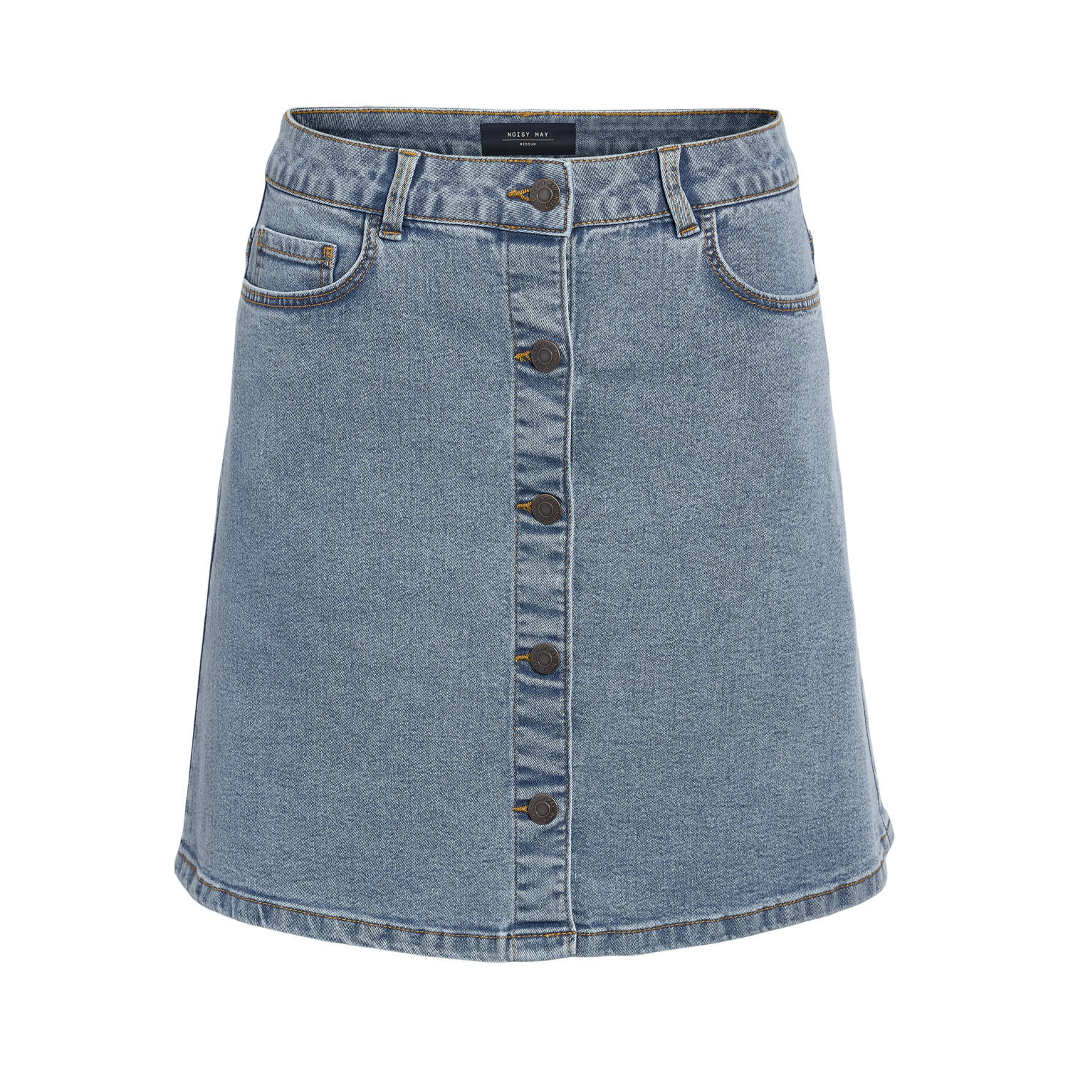 NOISY MAY Curve spijkerrok light blue denim
