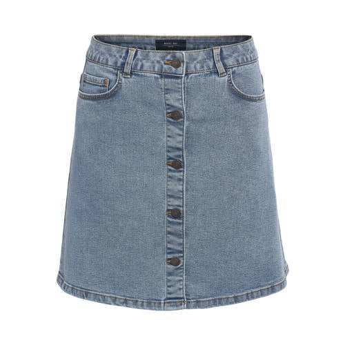 NOISY MAY Curve spijkerrok light blue denim afbeelding