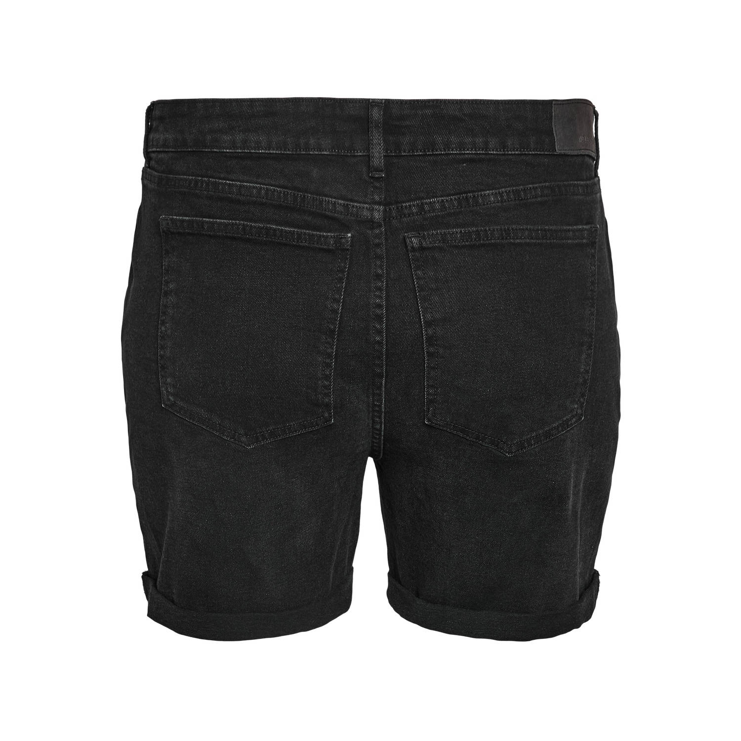 NOISY MAY Curve regular high waist denim short black denim