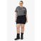 NOISY MAY Curve regular high waist denim short black denim
