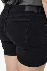 thumbnail: NOISY MAY Curve regular high waist denim short black denim