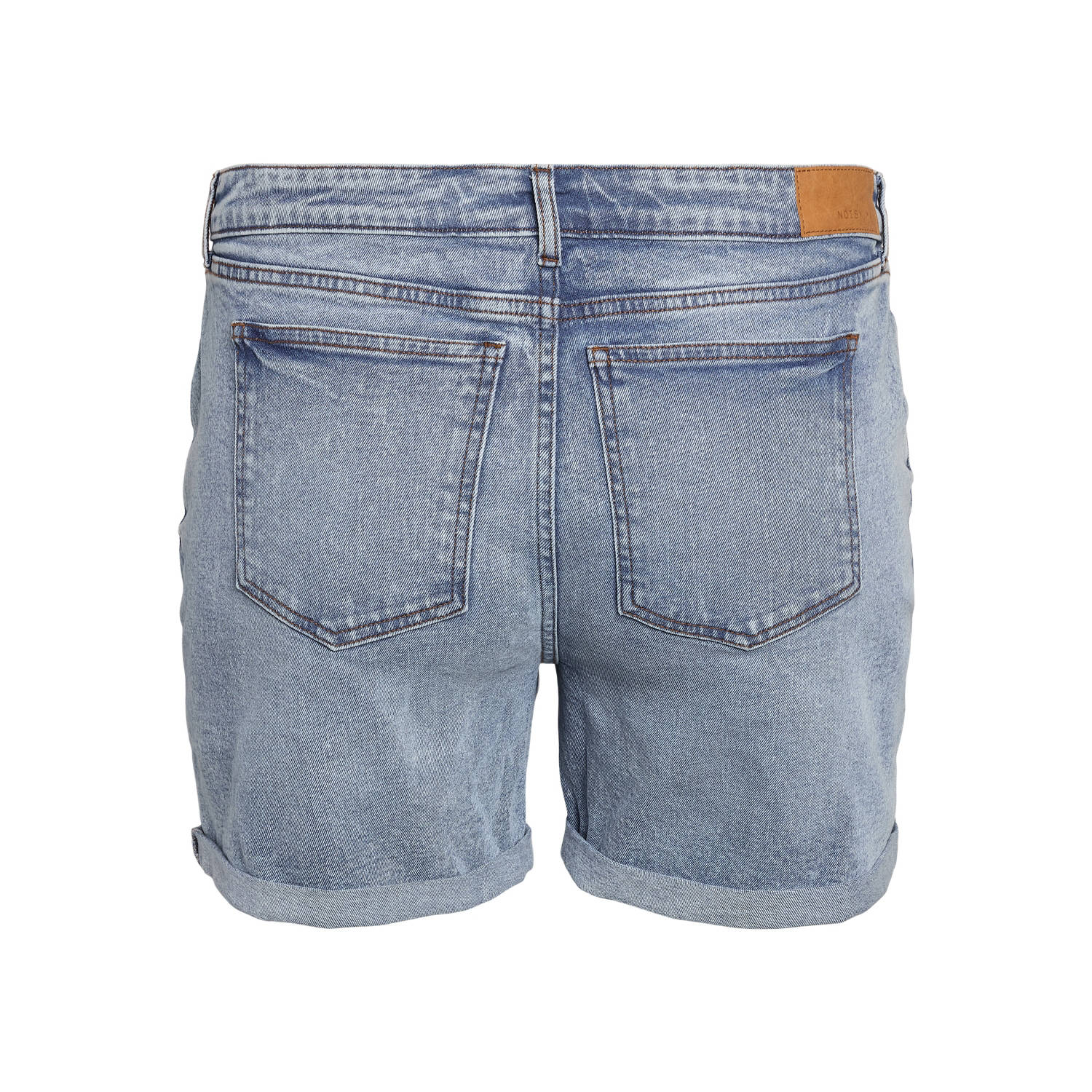 NOISY MAY Curve high waist denim short light blue denim