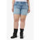NOISY MAY Curve high waist denim short light blue denim
