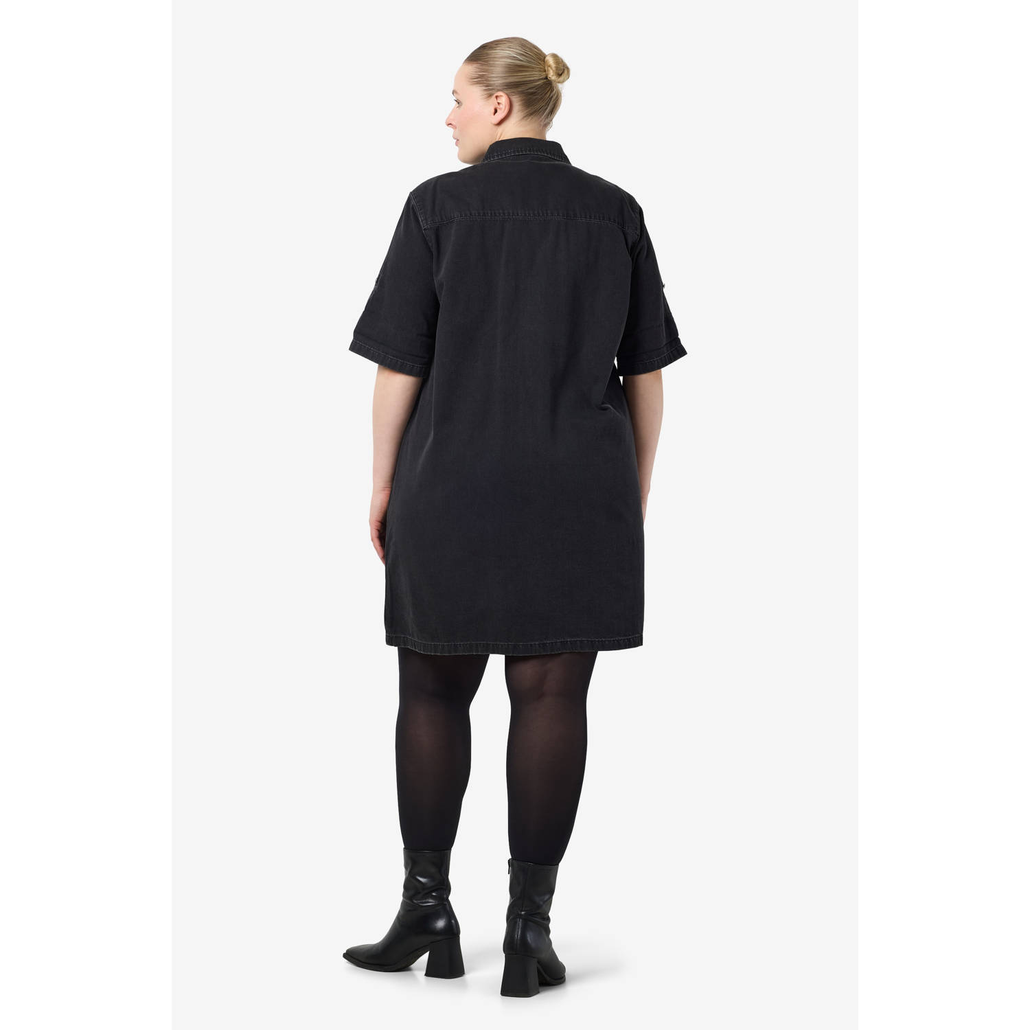 NOISY MAY Curve spijkerjurk black denim