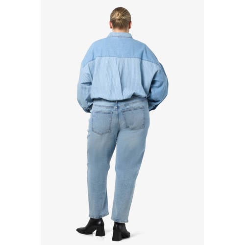 NOISY MAY Curve high waist light blue denim afbeelding