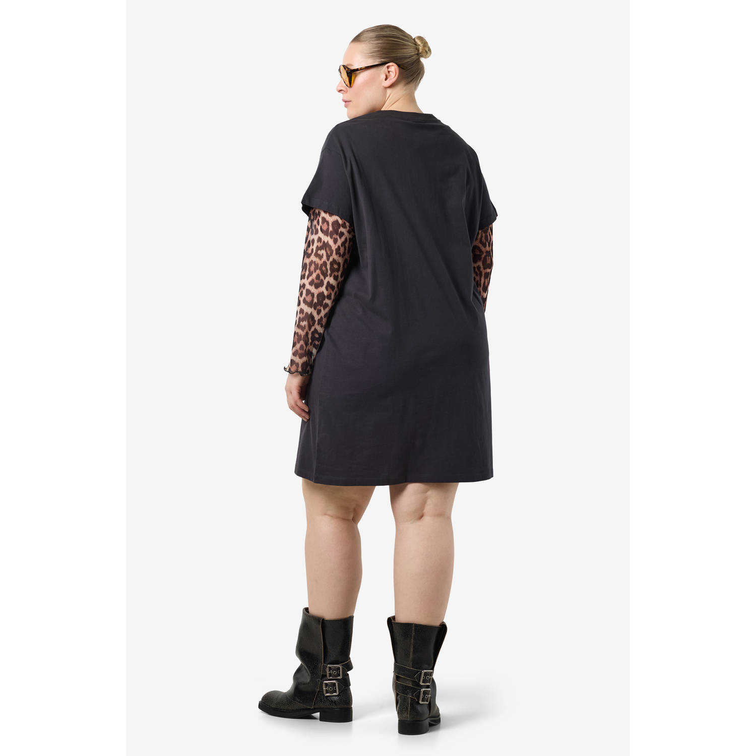 NOISY MAY Curve T-shirtjurk zwart