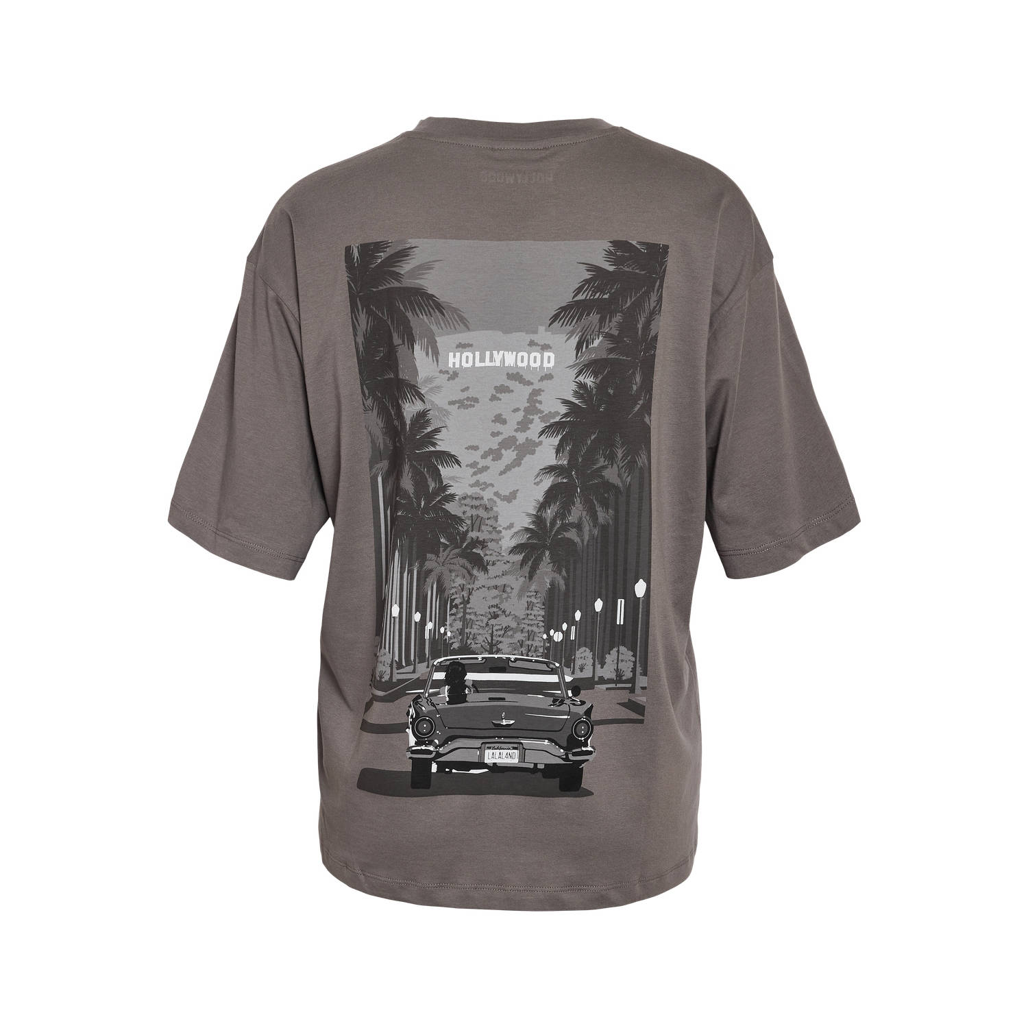 NOISY MAY Curve T-shirt grijsbruin