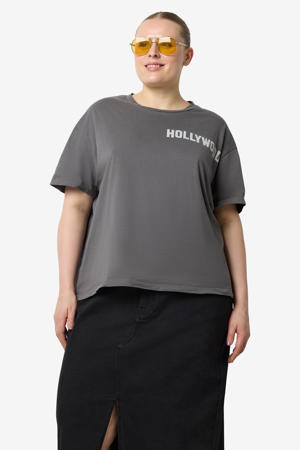 T-shirt grijsbruin