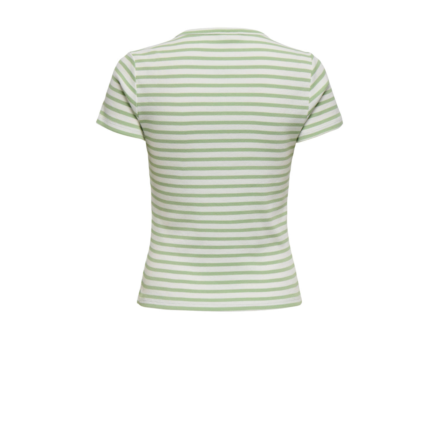 JDY T-shirt groen wit gestreept