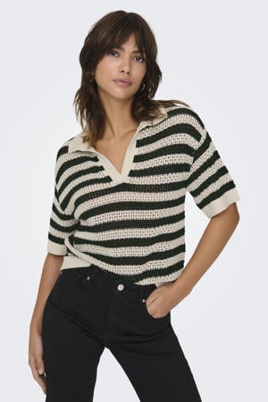 top ecru crochet