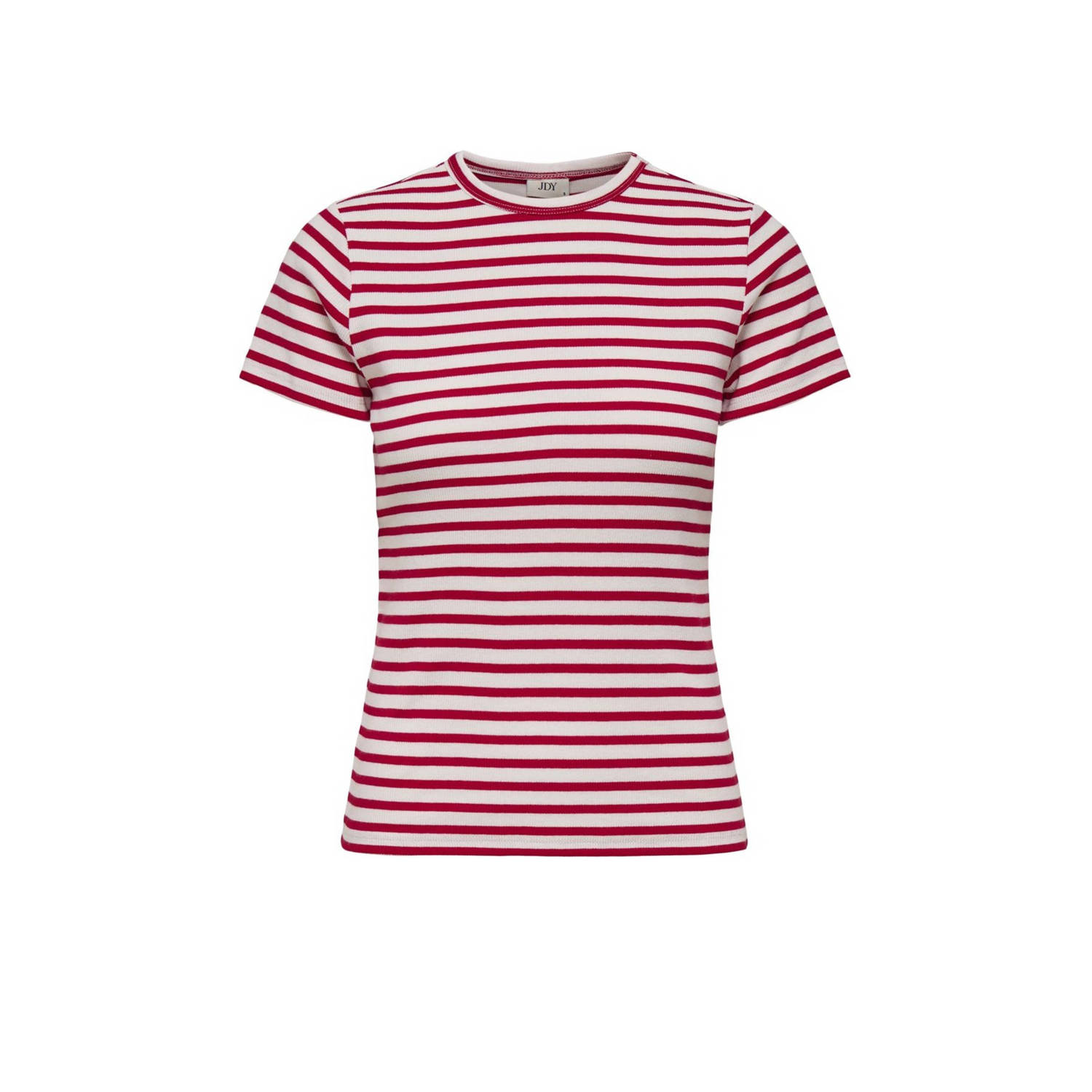 JDY T-shirt rood wit gestreept