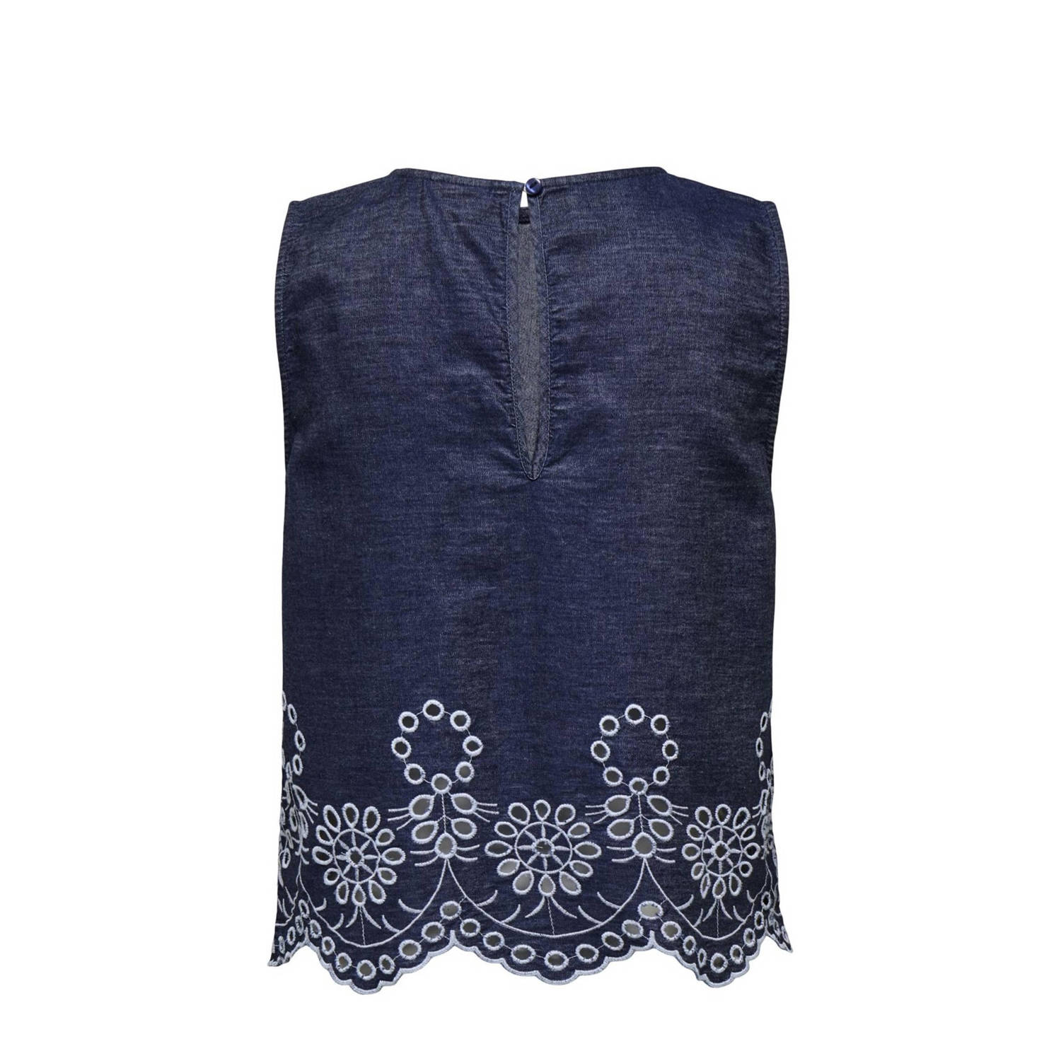 JDY mouwloze top blauw