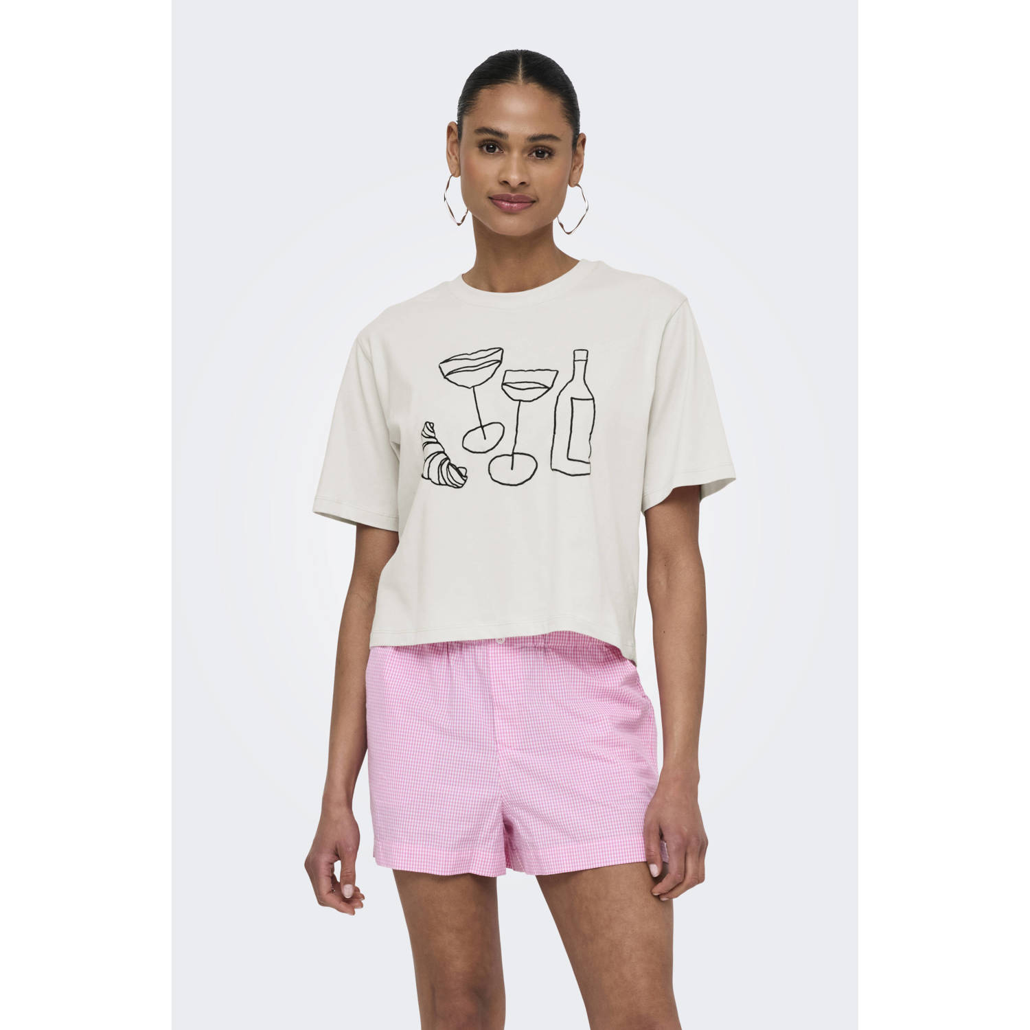 JDY jersey T-shirt wit