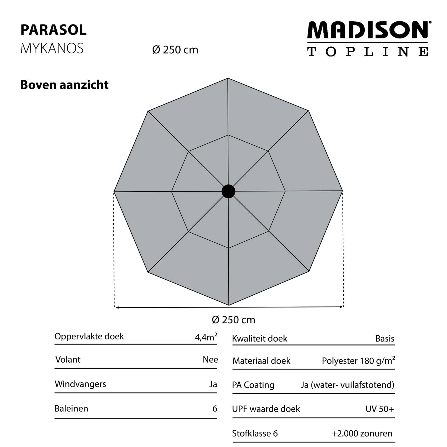 Madison Parasol Mykanos (250 cm)