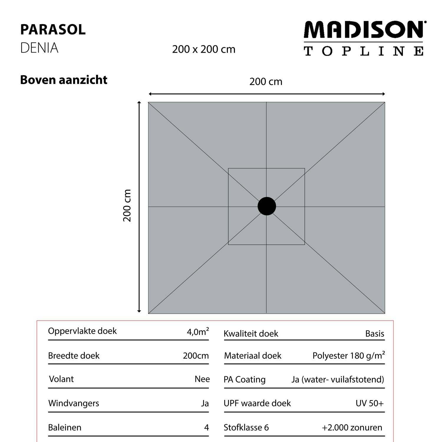 Madison Parasol Denia (200x200 cm)