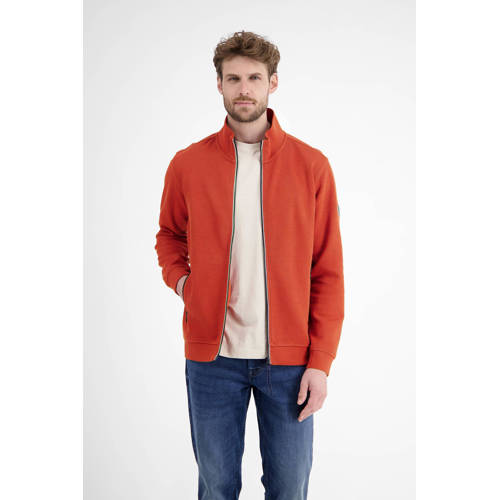 LERROS sweatvest met textuur rood afbeelding