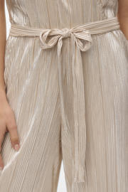 thumbnail: VERO MODA wide leg jumpsuit zilver met lurex