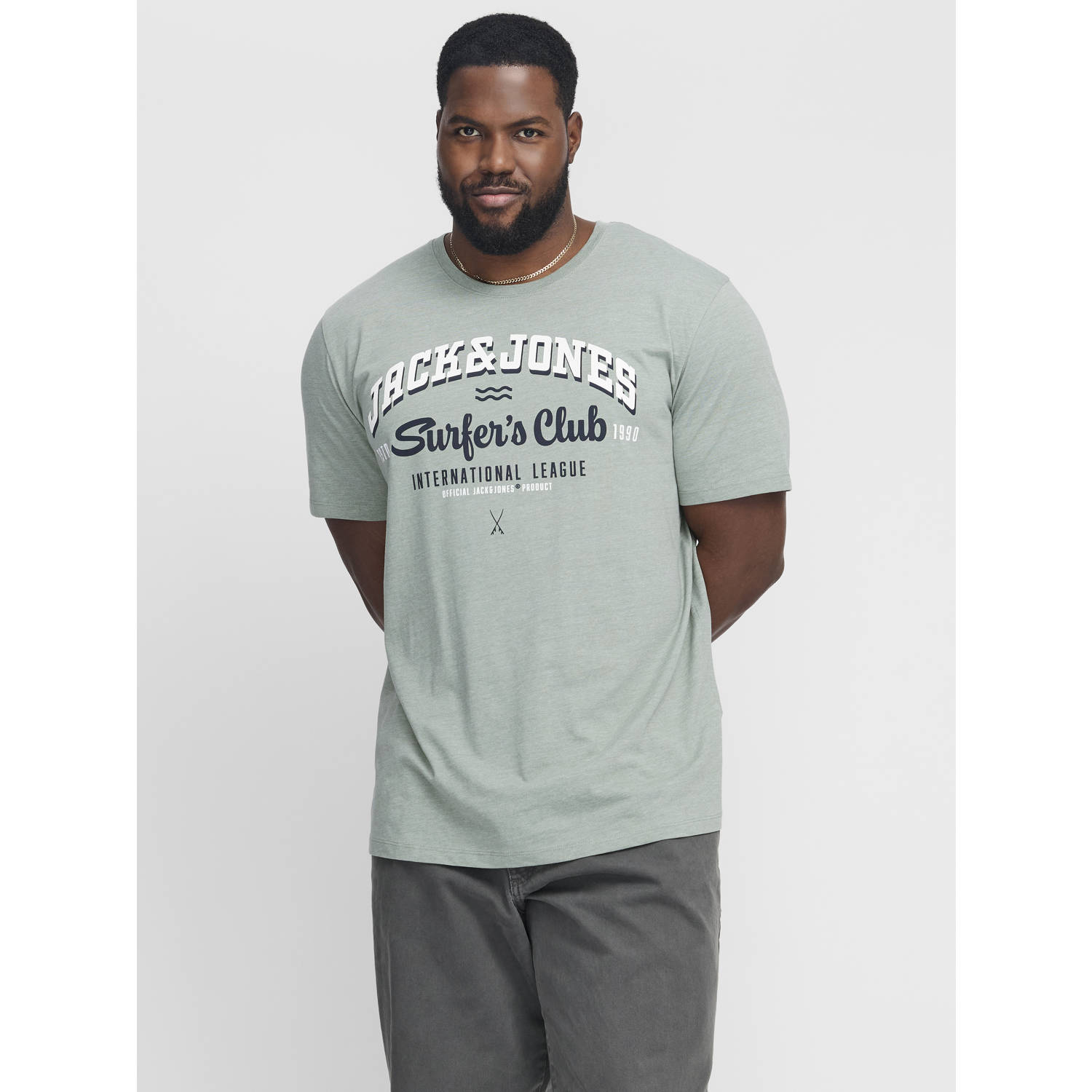JACK & JONES PLUS SIZE T-shirt lichtgroen