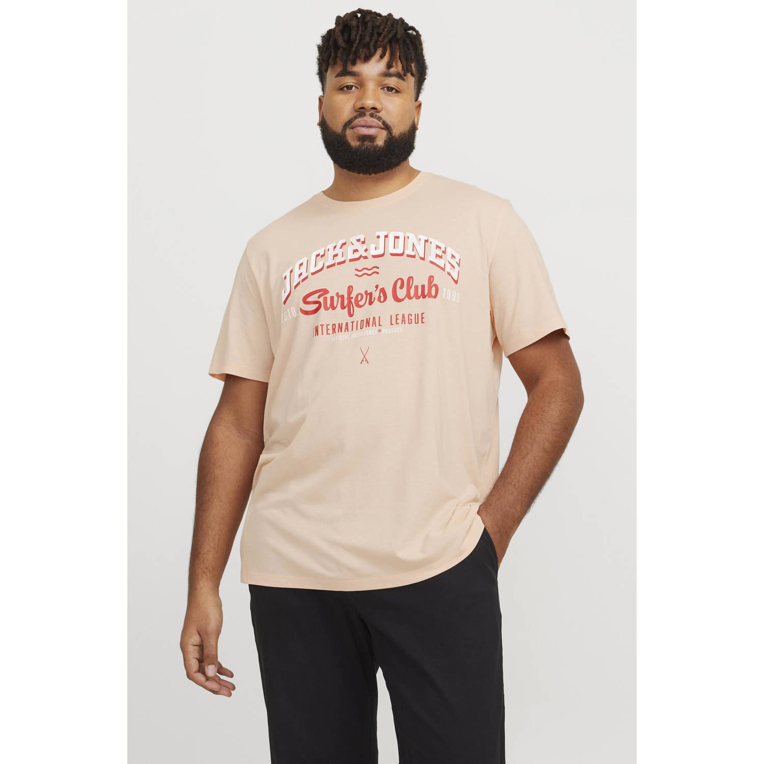 JACK & JONES PLUS SIZE T-shirt zalm