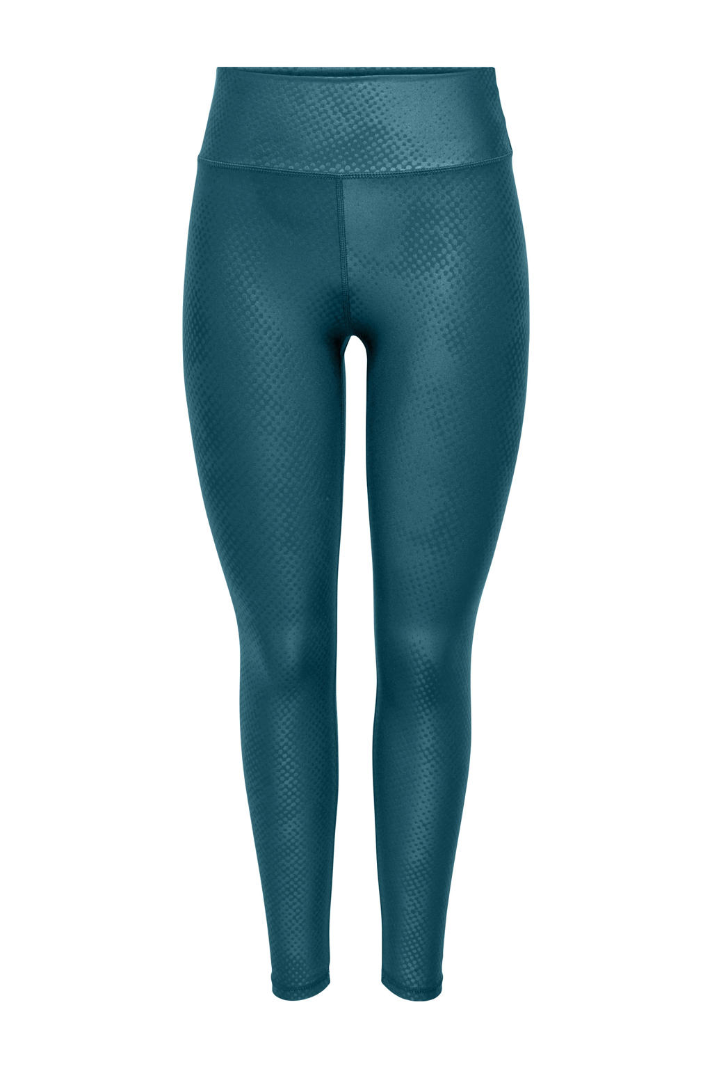 Turquoise dames ONLY PLAY CURVY Plus Size sportlegging met slim fit, high waist en elastische tailleband
