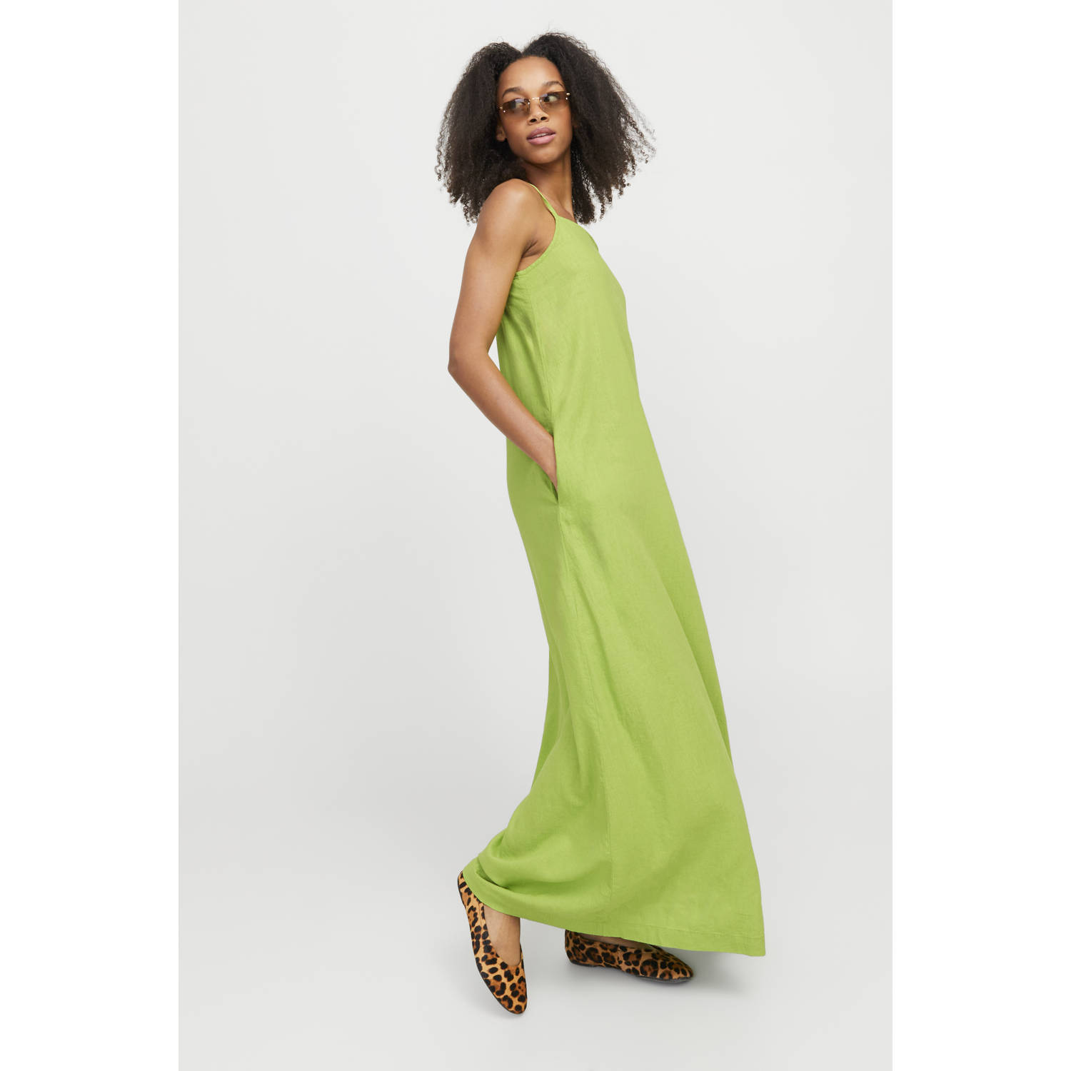 JJXX maxi jurk limegroen