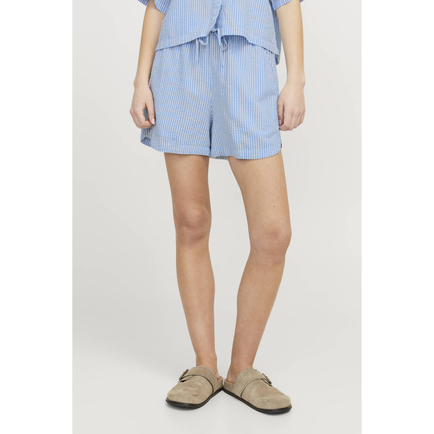 JJXX high waist casual short lichtblauw