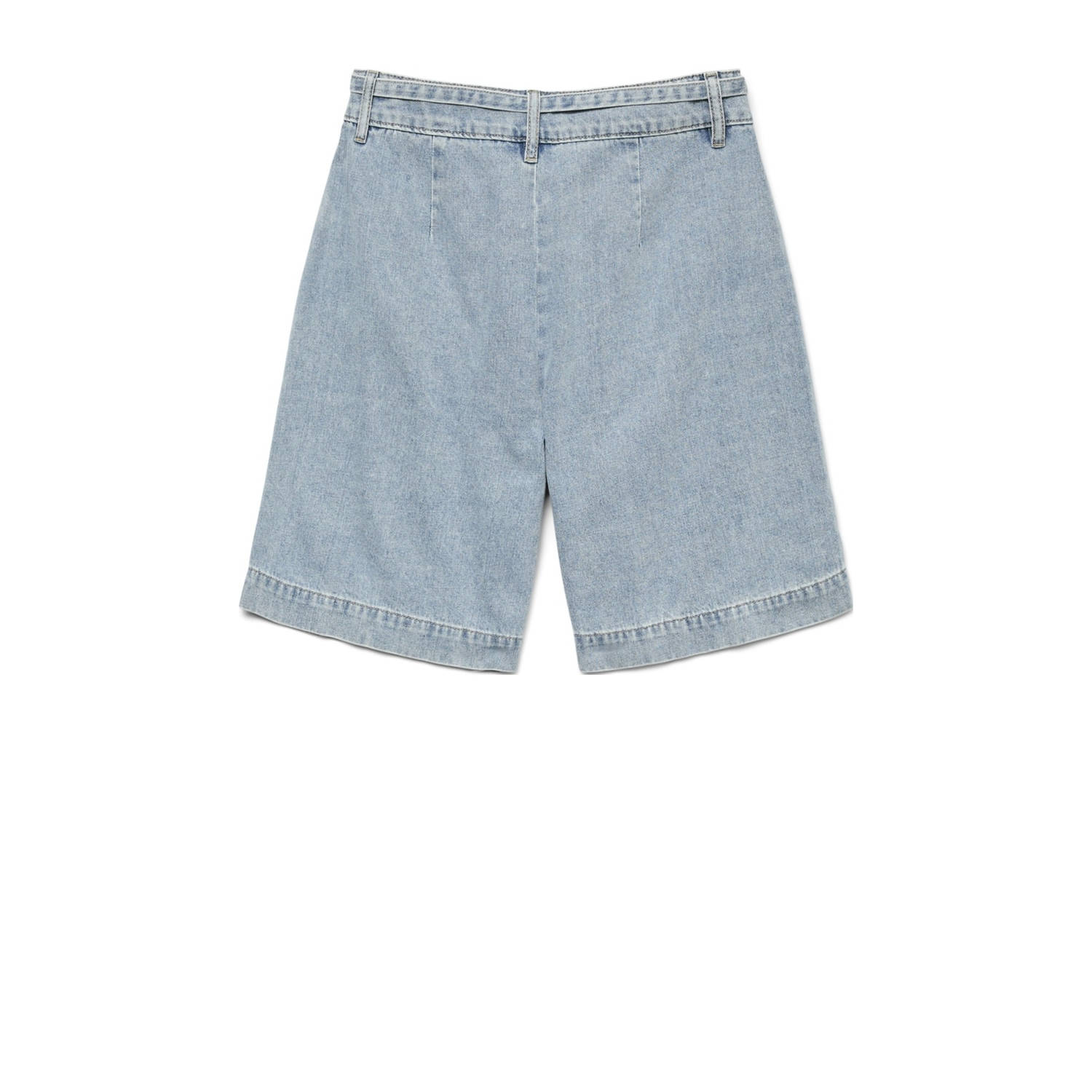 VERO MODA wide leg high waist denim short light blue denim