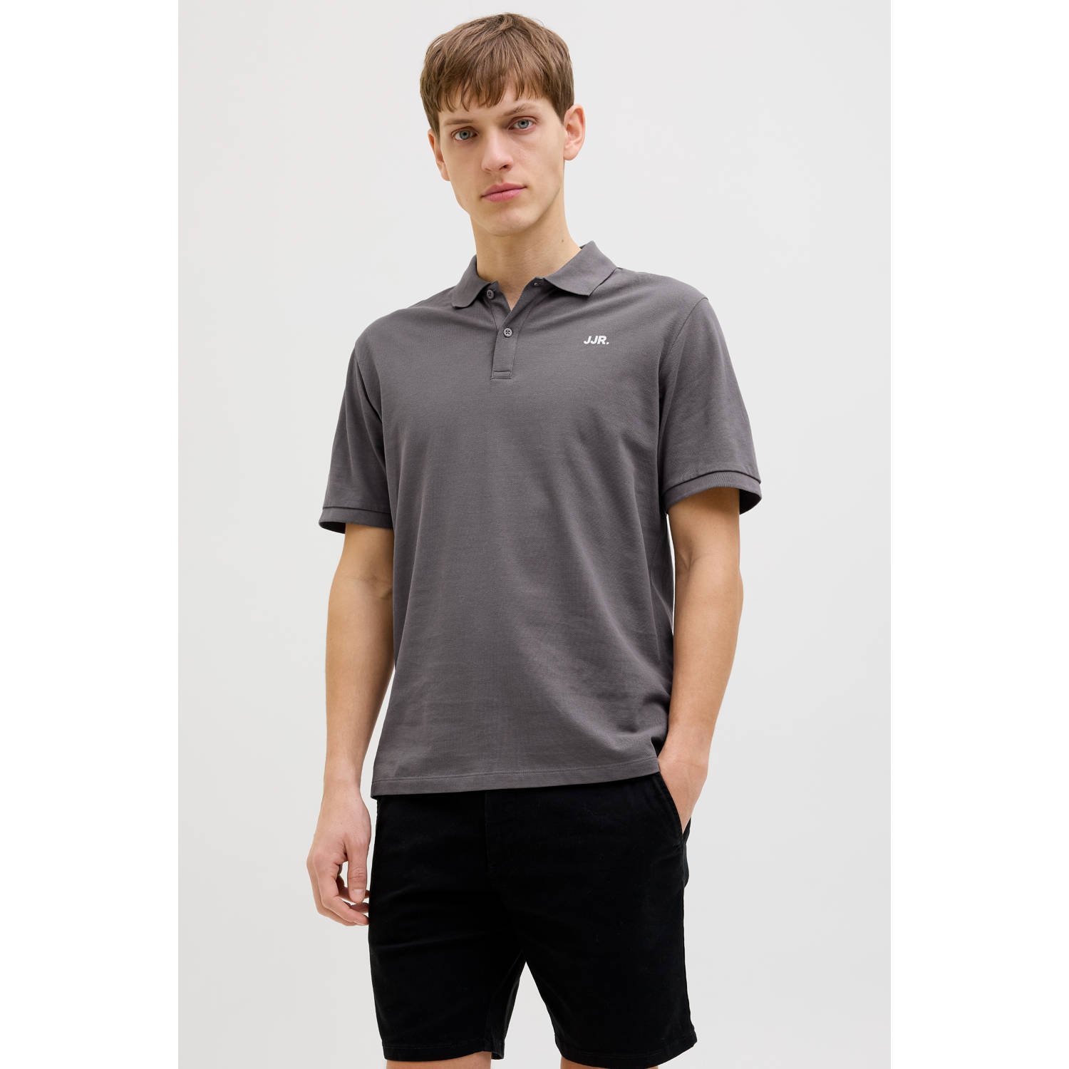 JJ REBEL regular polo grijs