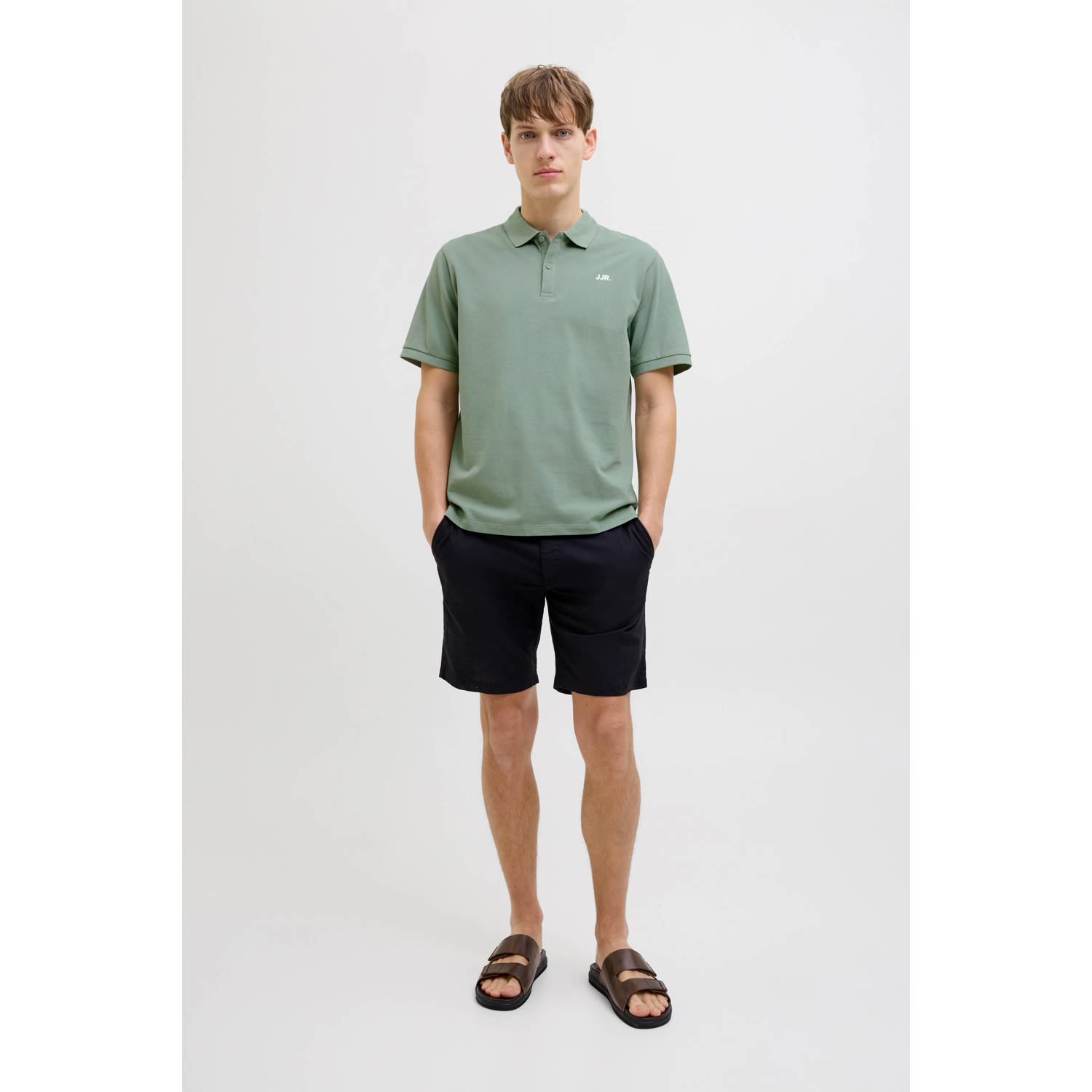 JJ REBEL regular polo groen