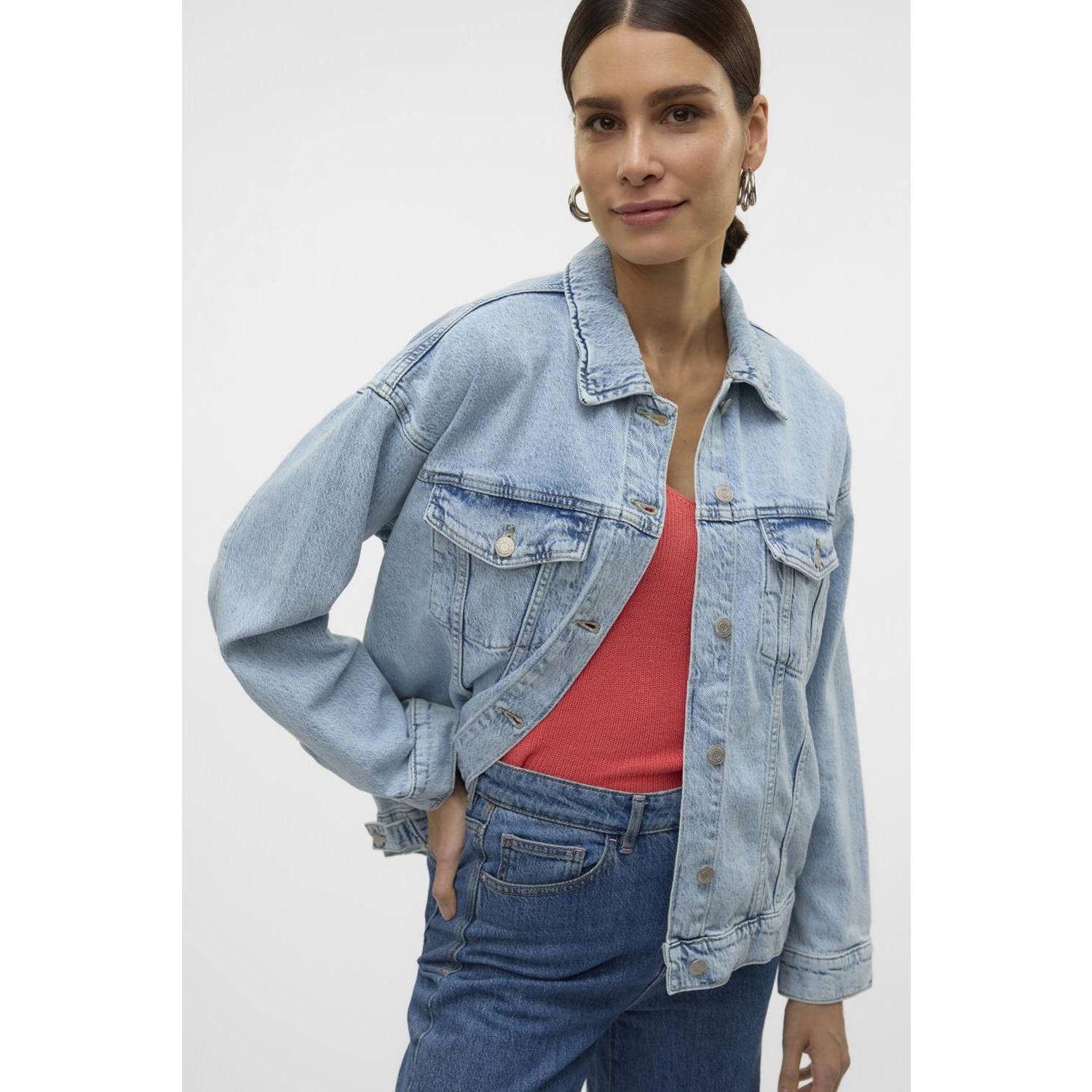 VERO MODA denim spijkerjas lichtblauw