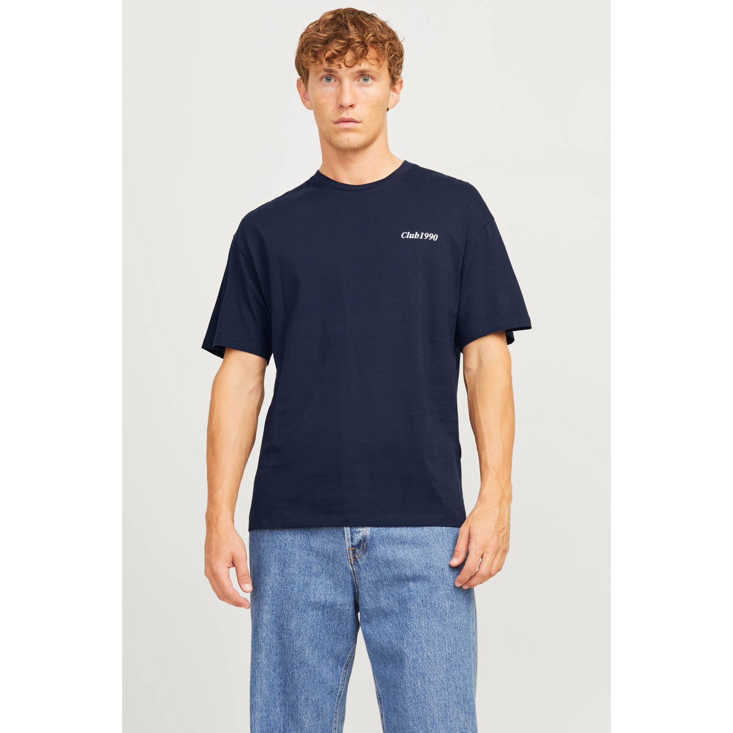 JACK & JONES ESSENTIALS T-shirt donkerblauw
