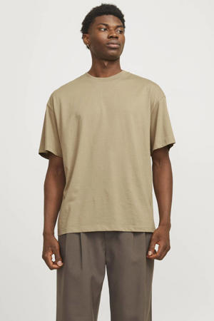 regular T-shirt lichtbruin