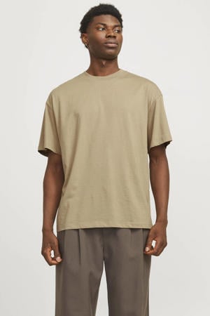 regular T-shirt lichtbruin
