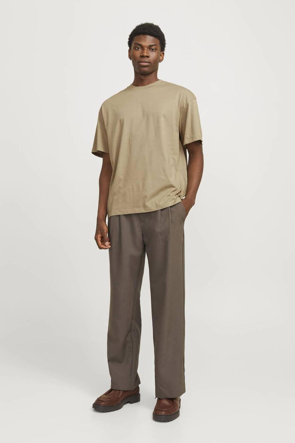 JACK & JONES ESSENTIALS regular T-shirt lichtbruin