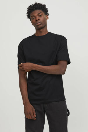regular T-shirt zwart