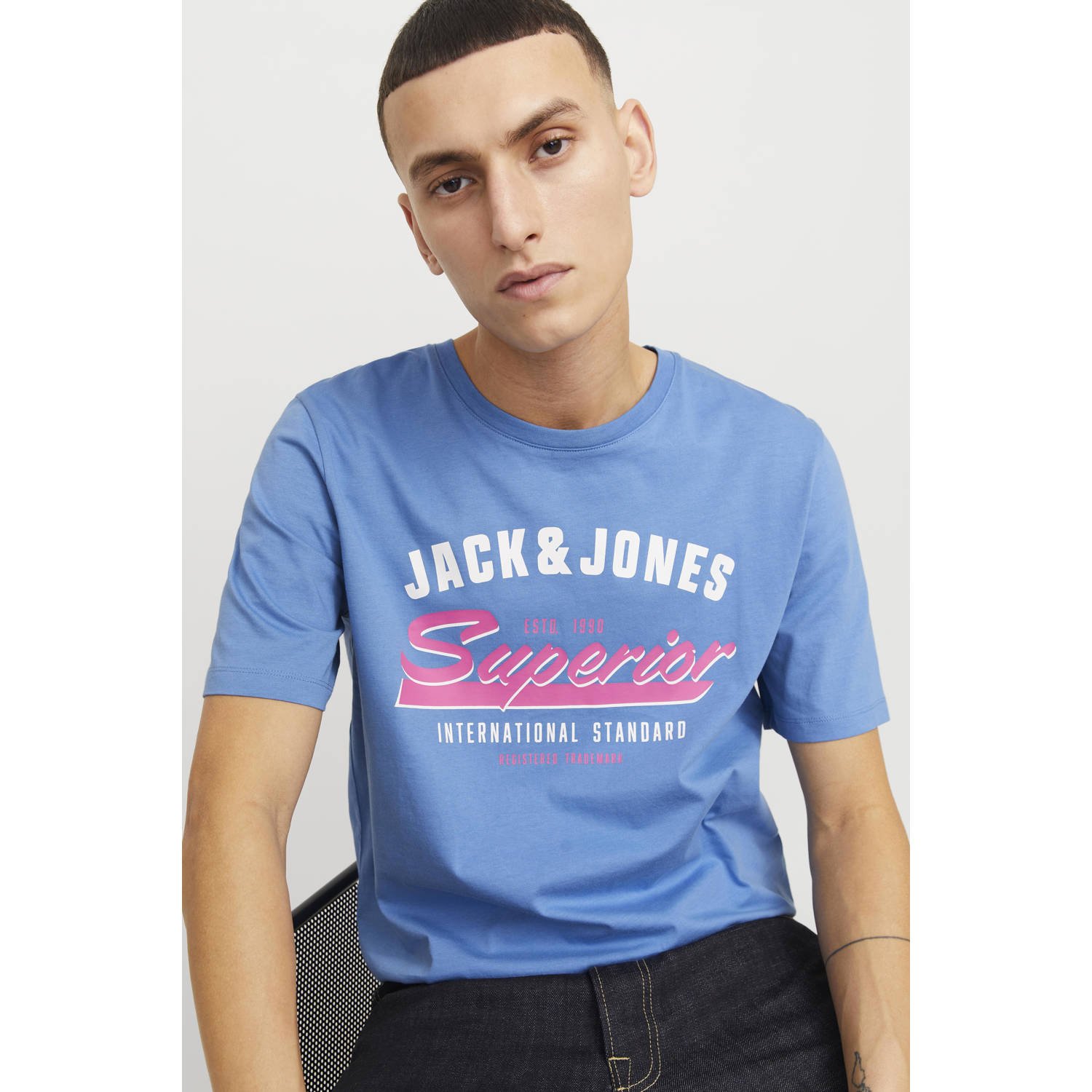 JACK & JONES ESSENTIALS T-shirt blauw