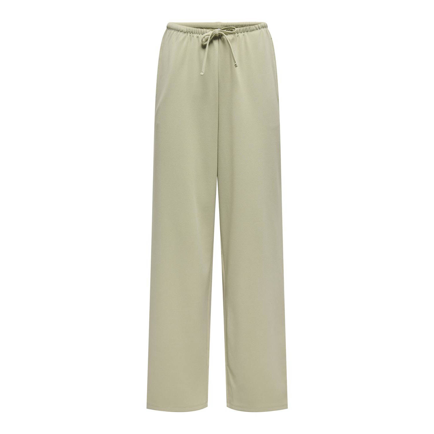 ONLY CARMAKOMA wide leg regular waist broek lichtgroen