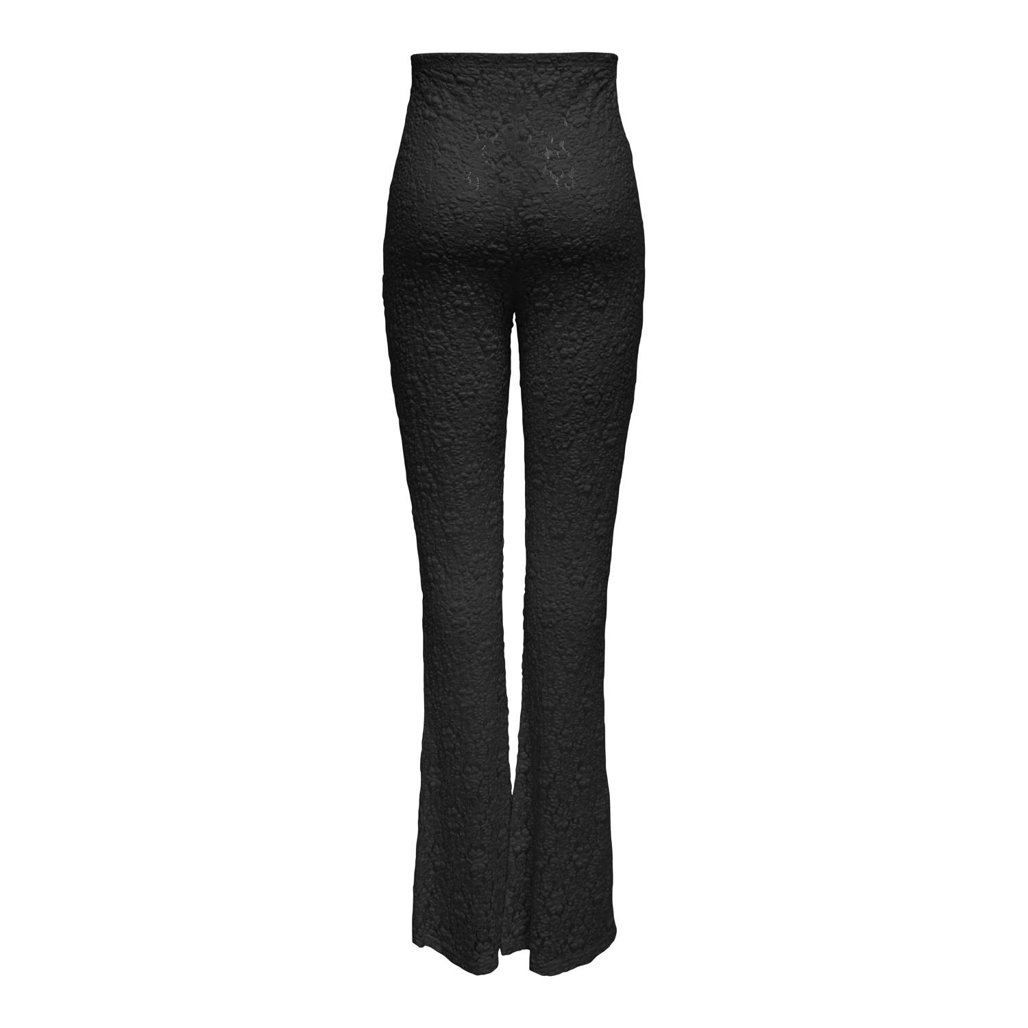 ONLY CARMAKOMA flared high waist broek zwart