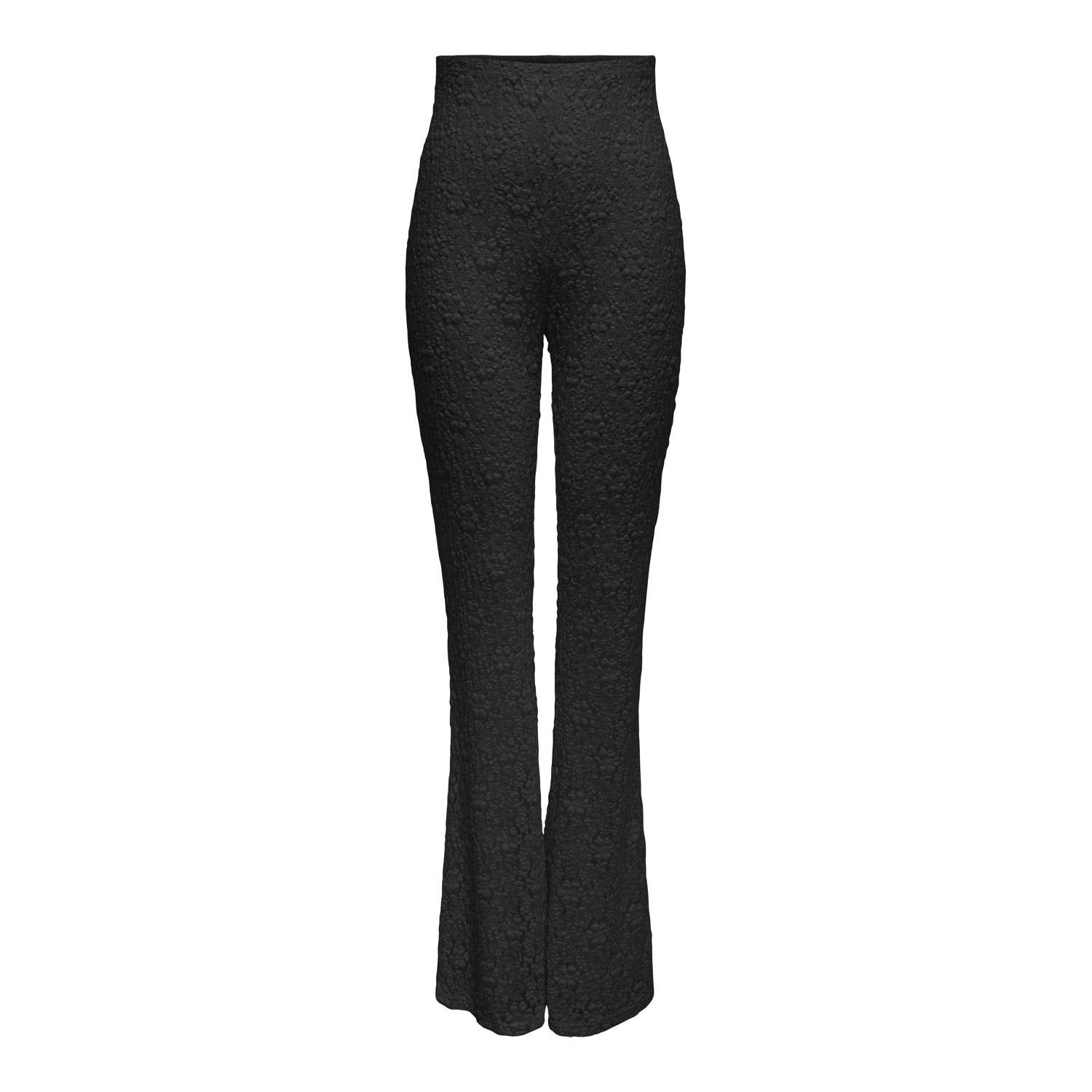 ONLY CARMAKOMA flared high waist broek zwart