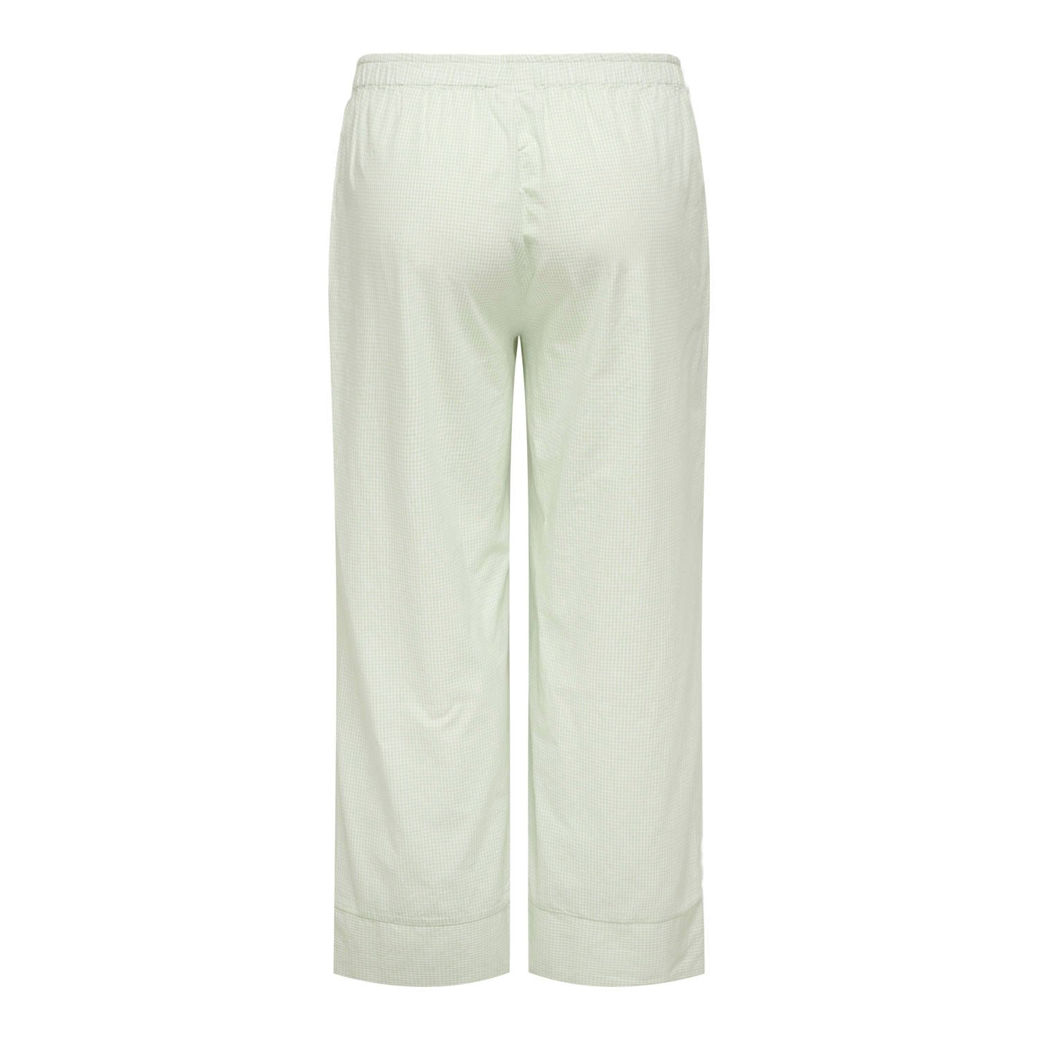 ONLY CARMAKOMA wide leg high waist broek groen