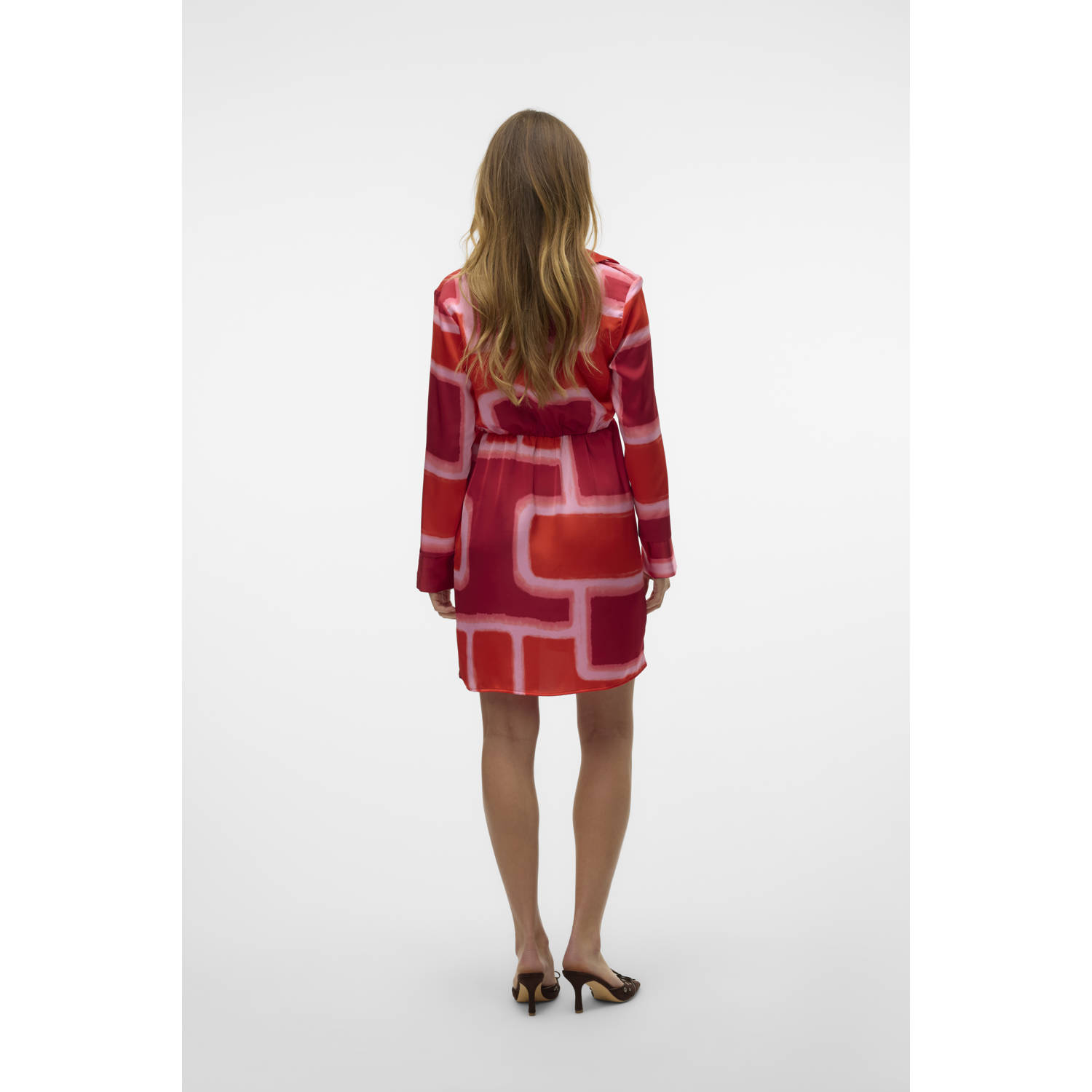 VERO MODA wikkel- overslagjurk rood