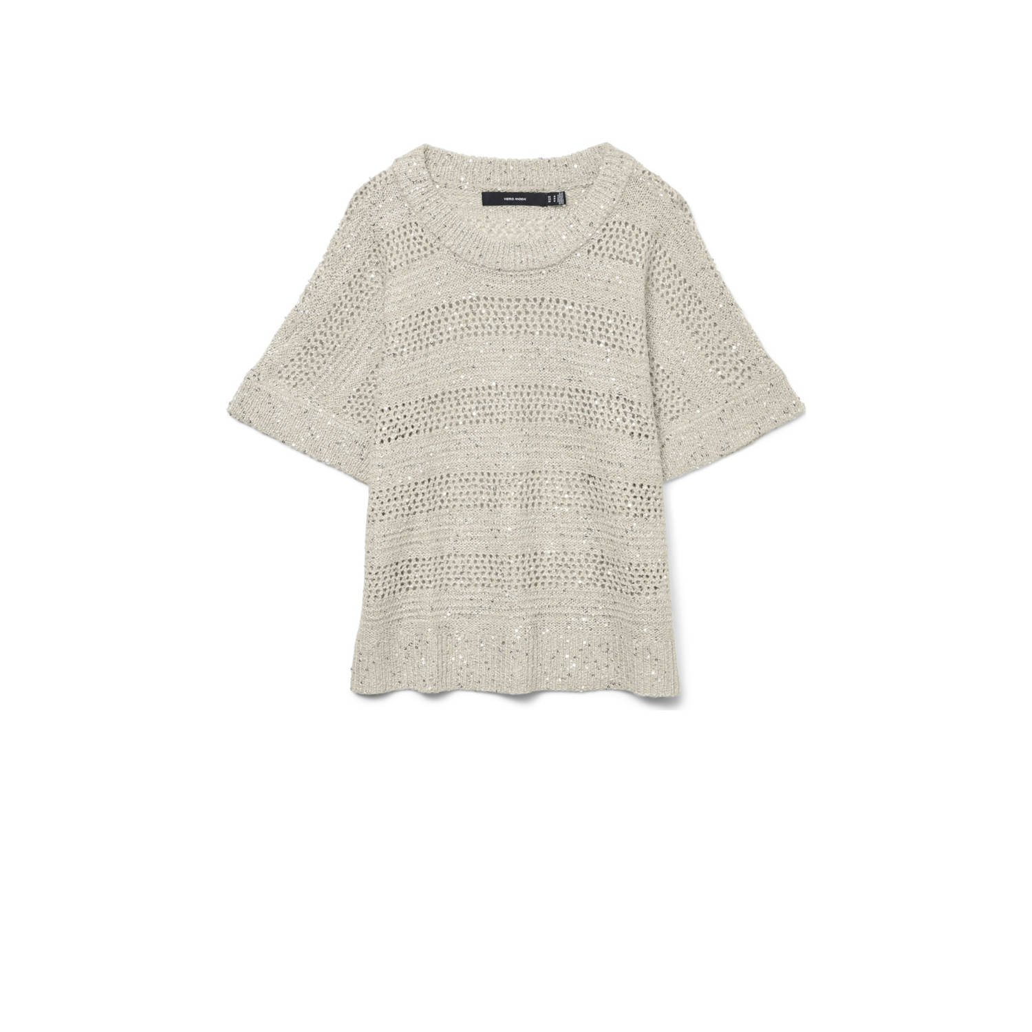 VERO MODA trui ecru fijn gebreid
