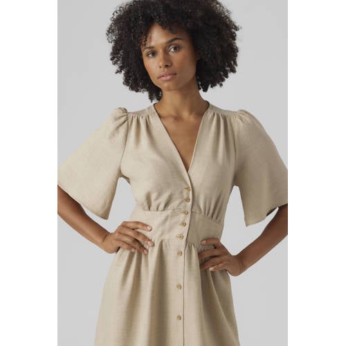 VERO MODA zomerjurk beige afbeelding