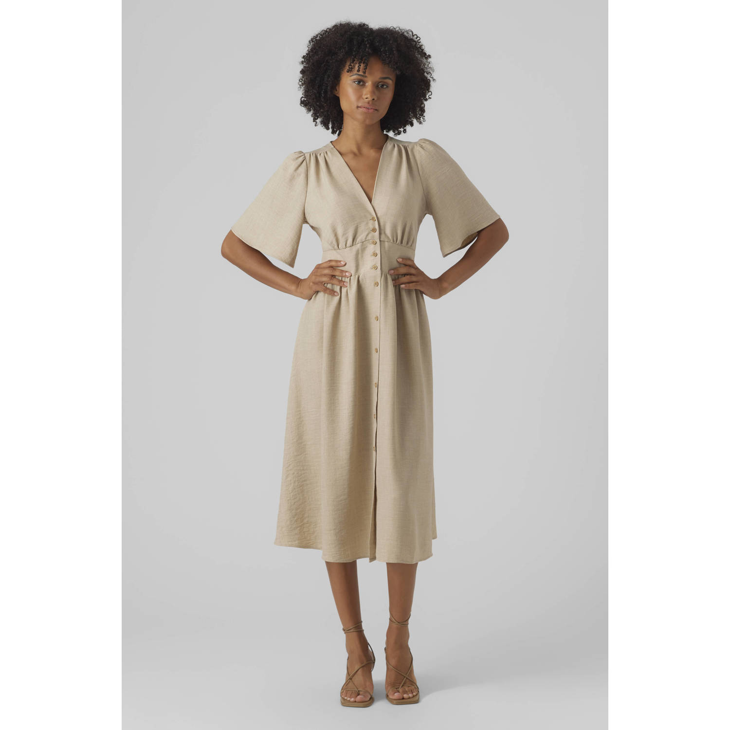 VERO MODA zomerjurk beige