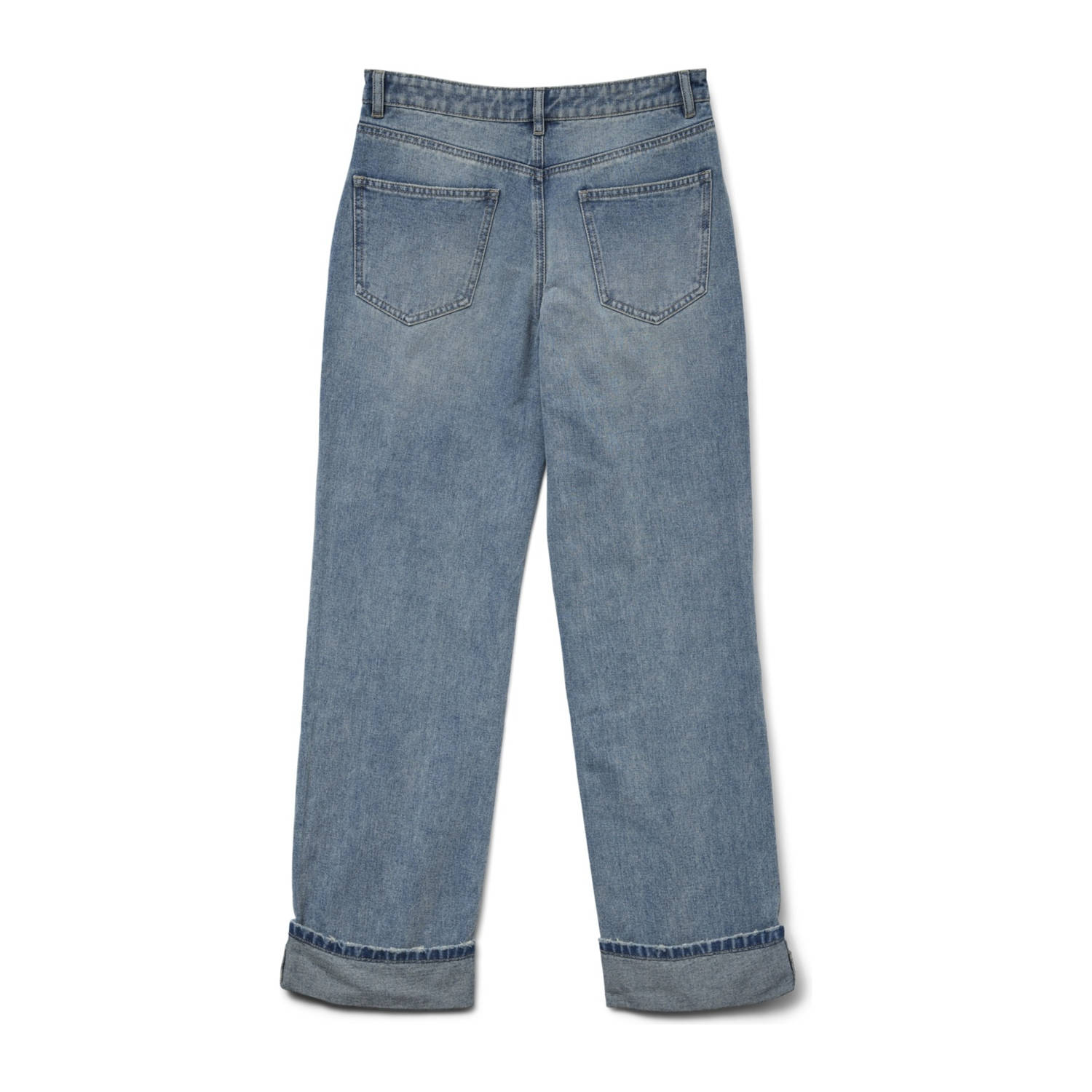 VERO MODA medium blue denim jeans met parels