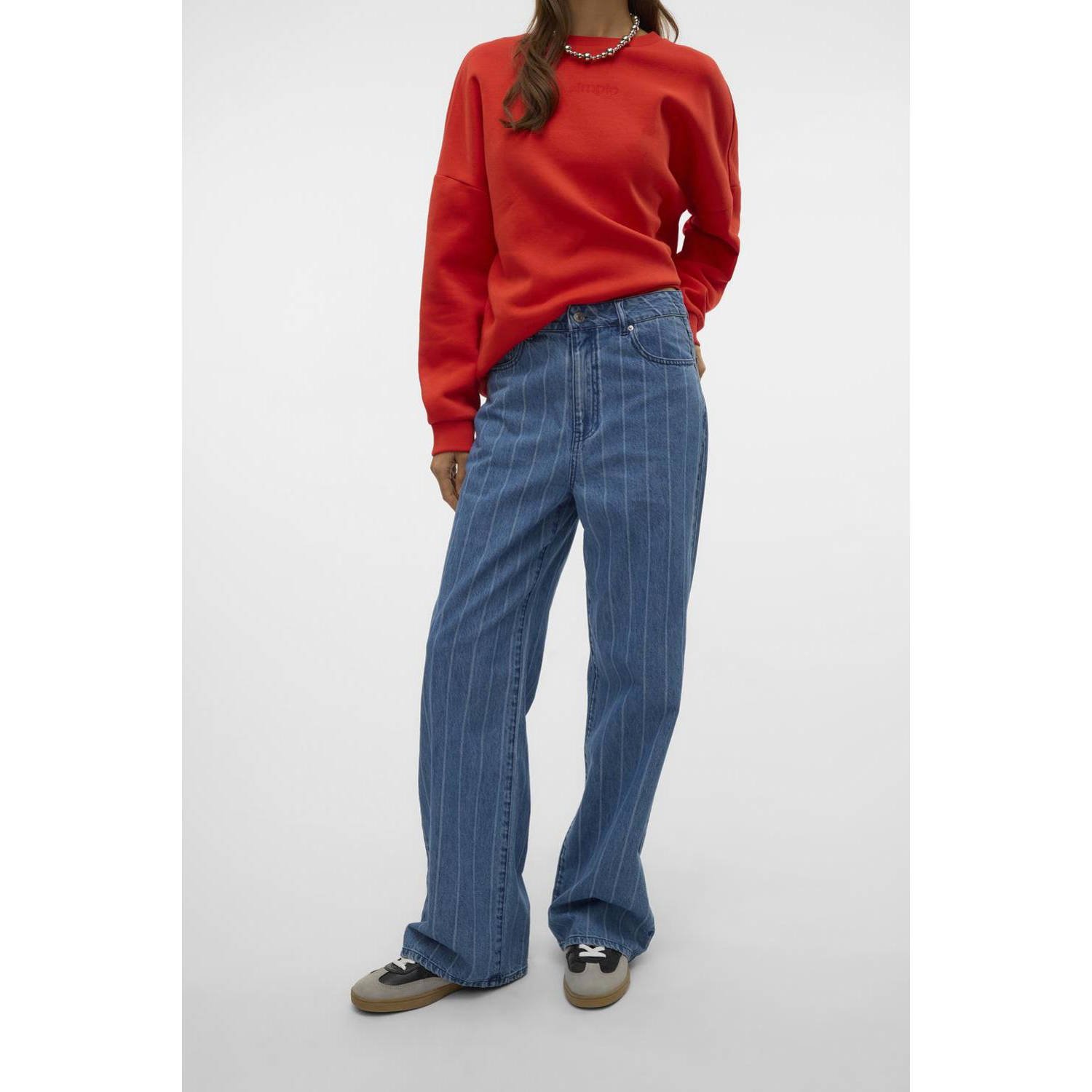 VERO MODA high waist medium blue denim