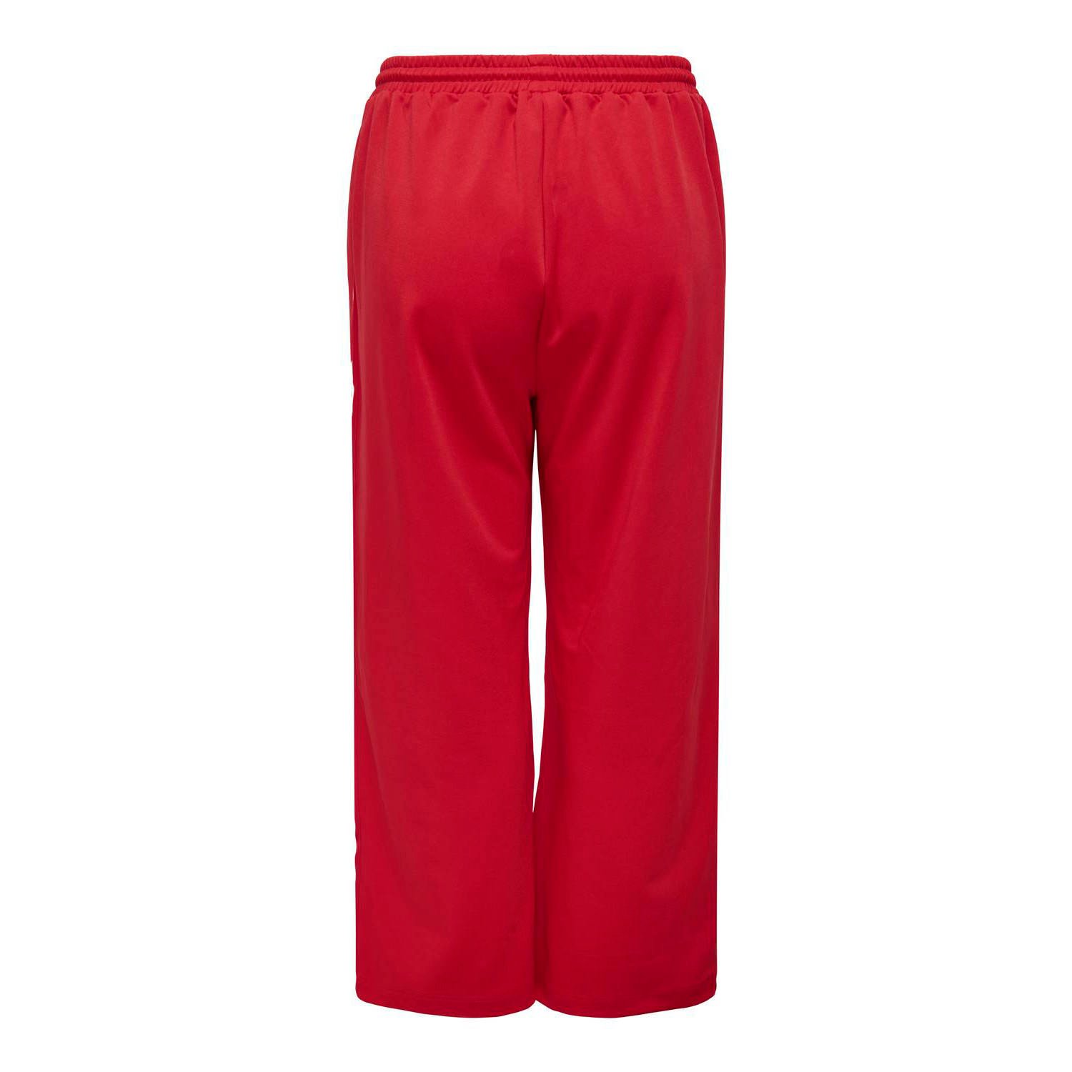 ONLY CARMAKOMA wide leg regular waist broek rood